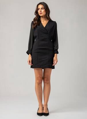 Rochie scurtă negru MORGAN femeie