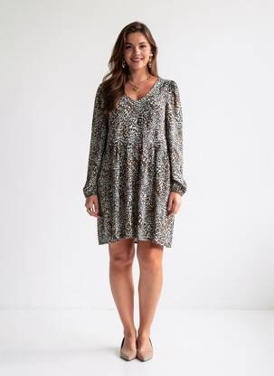 Rochie lungă mâneci lungi mâneci lungi maro VILA femeie