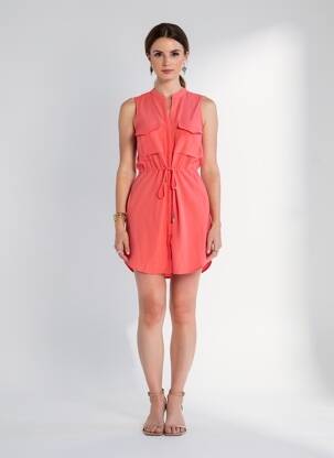 Rochie scurtă portocalie MOLLY BRACKEN femeie