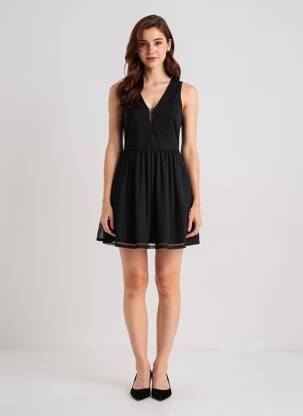 Rochie scurtă negru NAF NAF femeie