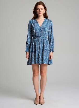 Rochie midi albastru MANGO femeie