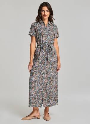 Rochie lungă negru GARCIA femeie