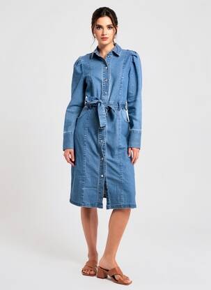 Rochie midi mâneci lungi mâneci lungi albastru VERO MODA femeie