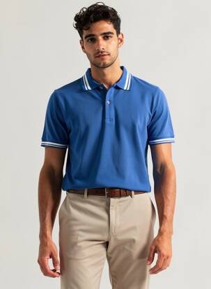 Polo albastru PRIVATE BLUE bărbat