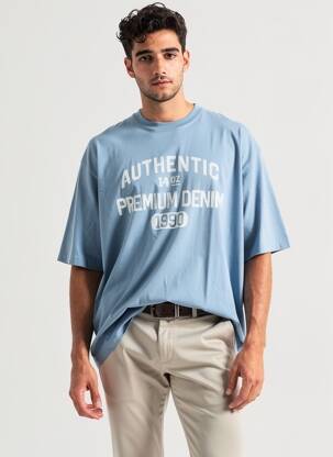 Tricou albastru JACK & JONES bărbat