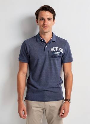 Polo mâneci scurte mâneci scurte albastru SUPERDRY bărbat