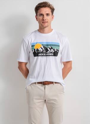 Tricou mâneci scurte mâneci scurte alb JACK & JONES bărbat