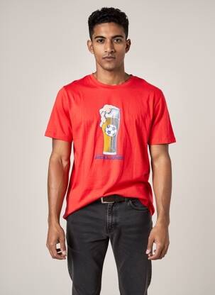 Tricou croială dreaptă mâneci scurte roșu JACK & JONES bărbat