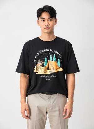 Tricou negru JACK & JONES bărbat
