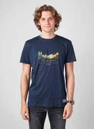 Tricou albastru JACK & JONES bărbat