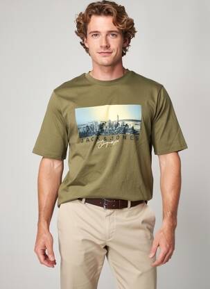 Tricou verde JACK & JONES bărbat