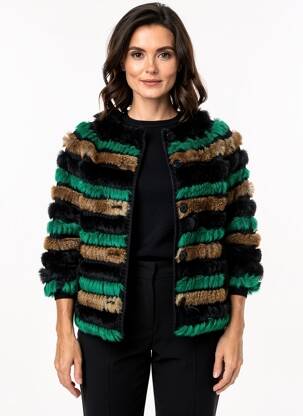 Palton scurt croială dreaptă fără glugă verde MANOUSH femeie
