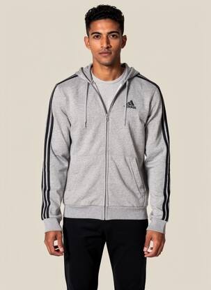 Jachete casual strânsă pe partea de jos gri ADIDAS bărbat