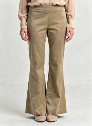 Pantalon evazat elasticitate talie înaltă bej RINASCIMENTO femeie