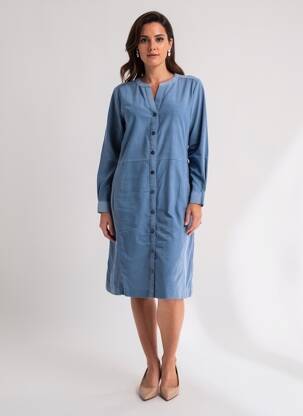 Rochie midi mâneci lungi mâneci lungi albastru STREET ONE femeie