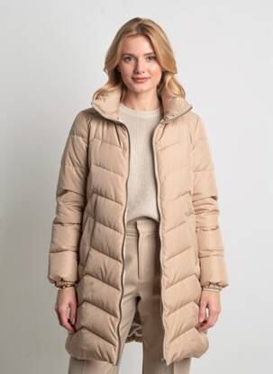 Geacă matlasată mâneci lungi fără glugă bej VERO MODA femeie