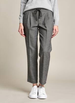 Pantalon drept talie elastică mărime normală negru MOLLY BRACKEN femeie