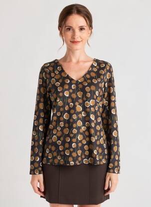 Pulover croială cambrată mâneci lungi negru AGATHE & LOUISE femeie