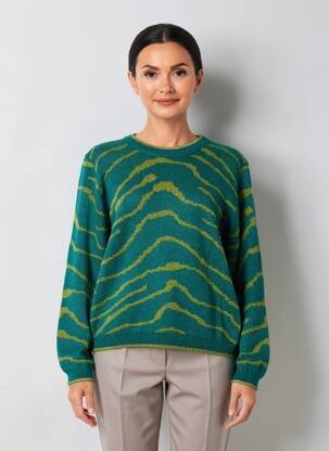 Pulover croială dreaptă mâneci lungi verde L'ATELIER D'ANNA femeie