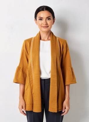 Vestă cu mâneci lungi mâneci 3/4 portocalie LA FIANCEE DU MEKONG femeie
