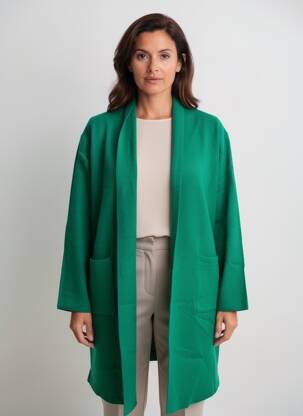 Vestă cu mâneci lungi elasticitate verde WORLD FASHION femeie