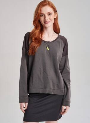 Pulover croială cambrată mâneci lungi gri MAISON SCOTCH femeie