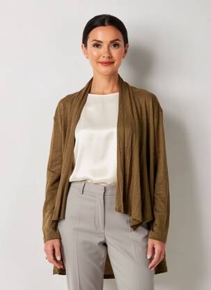 Vestă cu mâneci lungi mâneci lungi verde LA FEE MARABOUTEE femeie