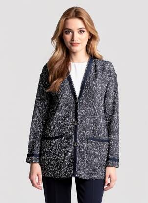 Vestă cu mâneci lungi strânsă pe partea de jos albastru HUGO BOSS femeie