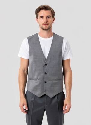 Vestă fără mâneci țesătură melanj gri PAUL SMITH bărbat