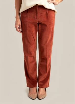 Pantalon drept elasticitate talie înaltă portocalie MERI & ESCA femeie