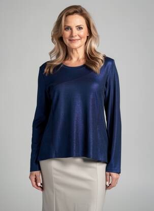 Tricou mâneci lungi mâneci lungi albastru JEAN GABRIEL femeie