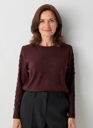 Pulover croială dreaptă mâneci lungi violet MERI & ESCA femeie