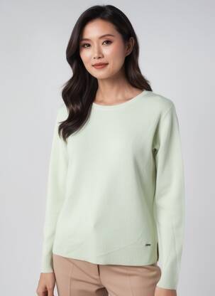 Pulover elasticitate mâneci lungi verde FELINO femeie