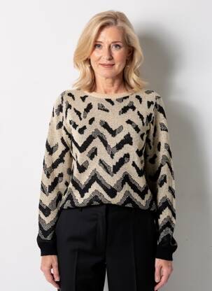 Pulover elasticitate mâneci lungi bej BARBARA LEBEK femeie
