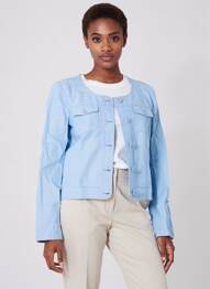 Jachete casual guler rotund albastru SAINT JAMES femeie