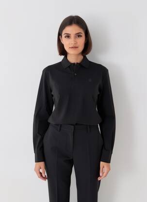 Polo mâneci lungi mâneci lungi negru G STAR femeie