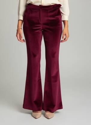 Pantalon evazat elasticitate talie înaltă roșu KAOÂ femeie