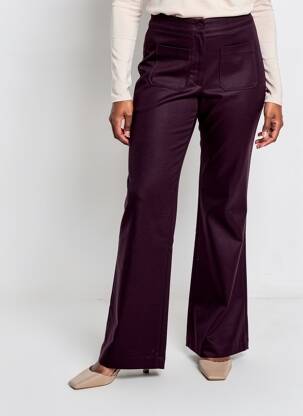 Pantalon evazat talie joasă talie joasă violet SOI PARIS femeie