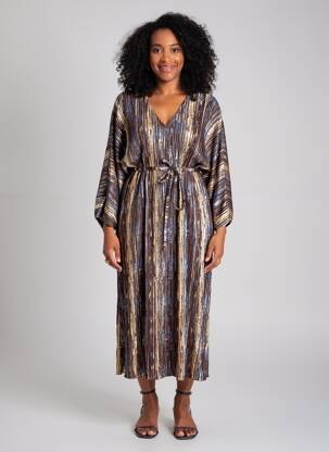 Rochie lungă mâneci lungi mâneci lungi negru RUE MAZARINE femeie