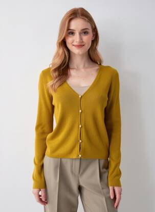 Vestă cu mâneci lungi elasticitate galben SCOTCH & SODA femeie