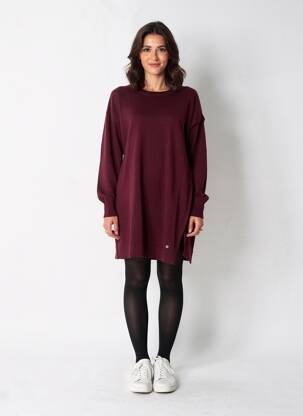 Rochie pulover croială dreaptă mâneci lungi violet SALSA femeie