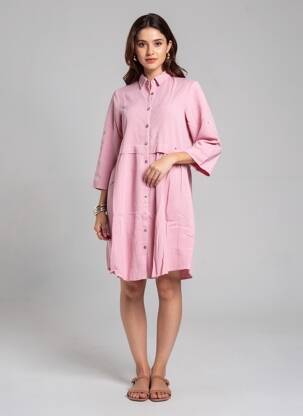 Rochie scurtă mâneci lungi mâneci lungi roz SALSA femeie