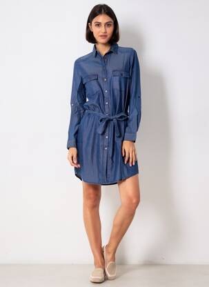 Rochie scurtă mâneci lungi mâneci lungi albastru SALSA femeie