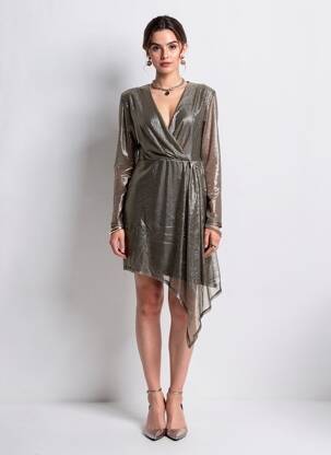 Rochie scurtă mâneci lungi mâneci lungi negru GUESS femeie