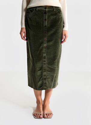 Fustă lungă croială dreaptă verde LCDN femeie