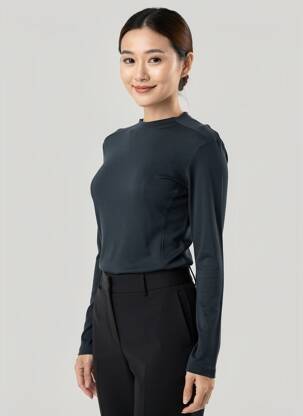 Tricou mâneci lungi mâneci lungi negru REMAIN femeie