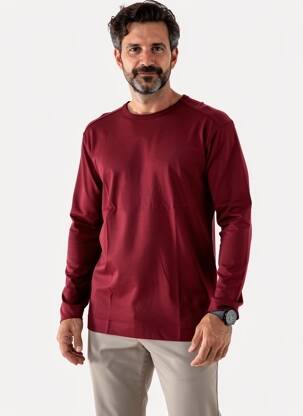 Tricou croială cambrată mâneci lungi roșu HOM bărbat