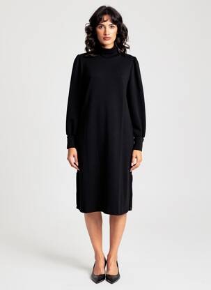 Rochie midi mâneci lungi mâneci lungi negru EGO femeie