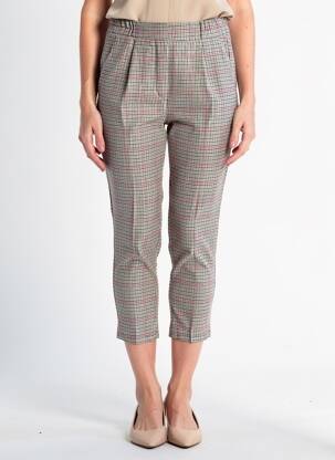 Pantalon trei sferturi talie elastică mărime normală bej ADILYNN femeie