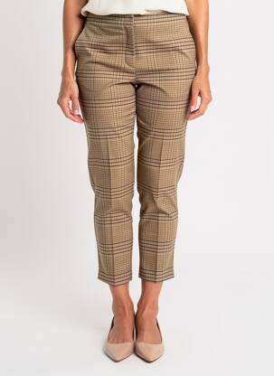 Pantalon 7/8 talie înaltă talie înaltă maro LULUMARY femeie